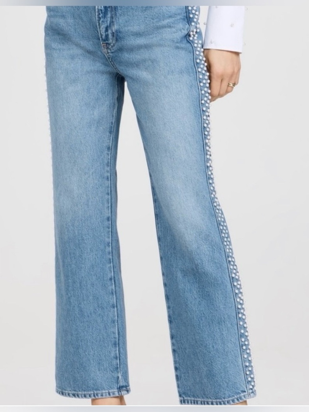 FRAME Pearl-Trim Light Wash Women’s Jeans size 27